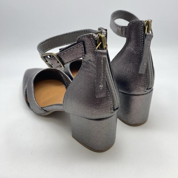 Maurices Tallia Metallic Pointed Toe Womens US 7 M Ankle Strap Heel Shoes 211762 - Picture 2 of 10